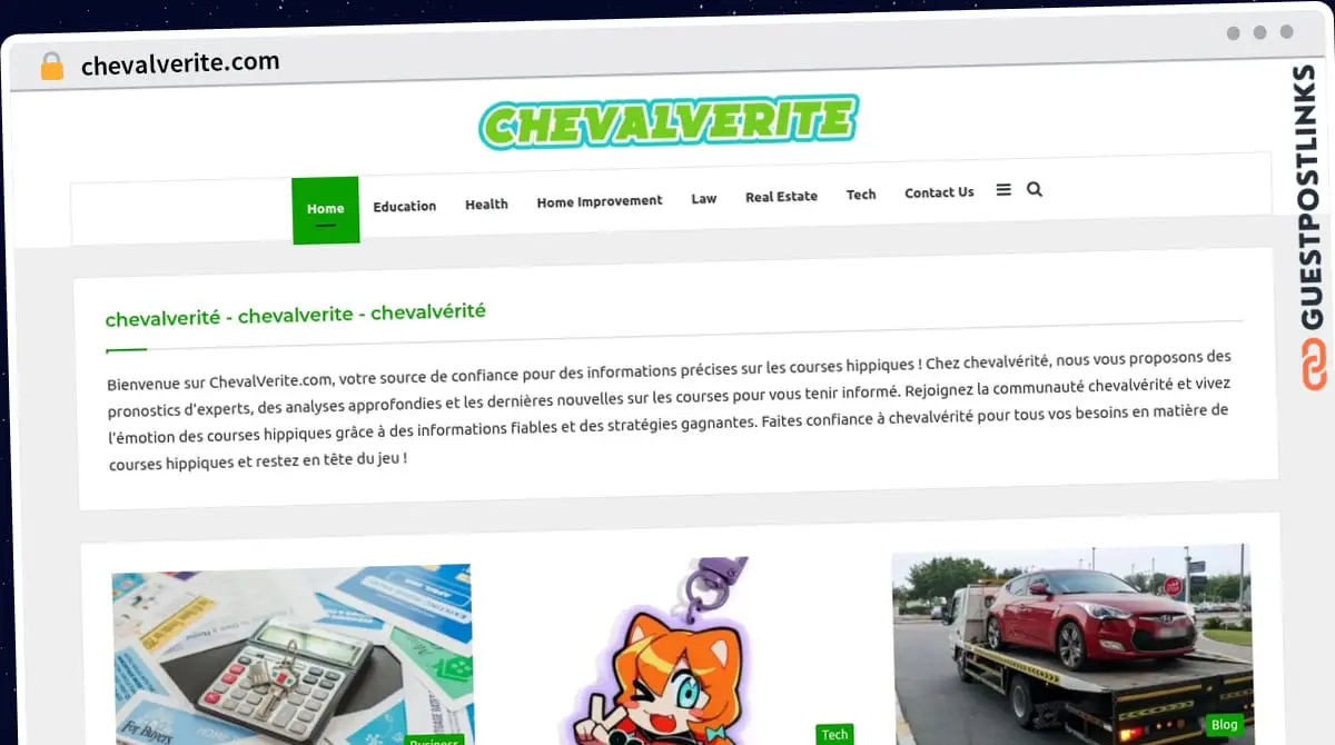 Publish Guest Post on chevalverite.com