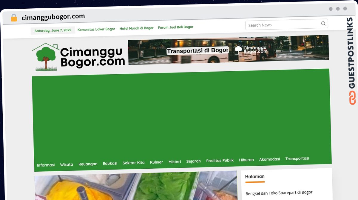 Publish Guest Post on cimanggubogor.com