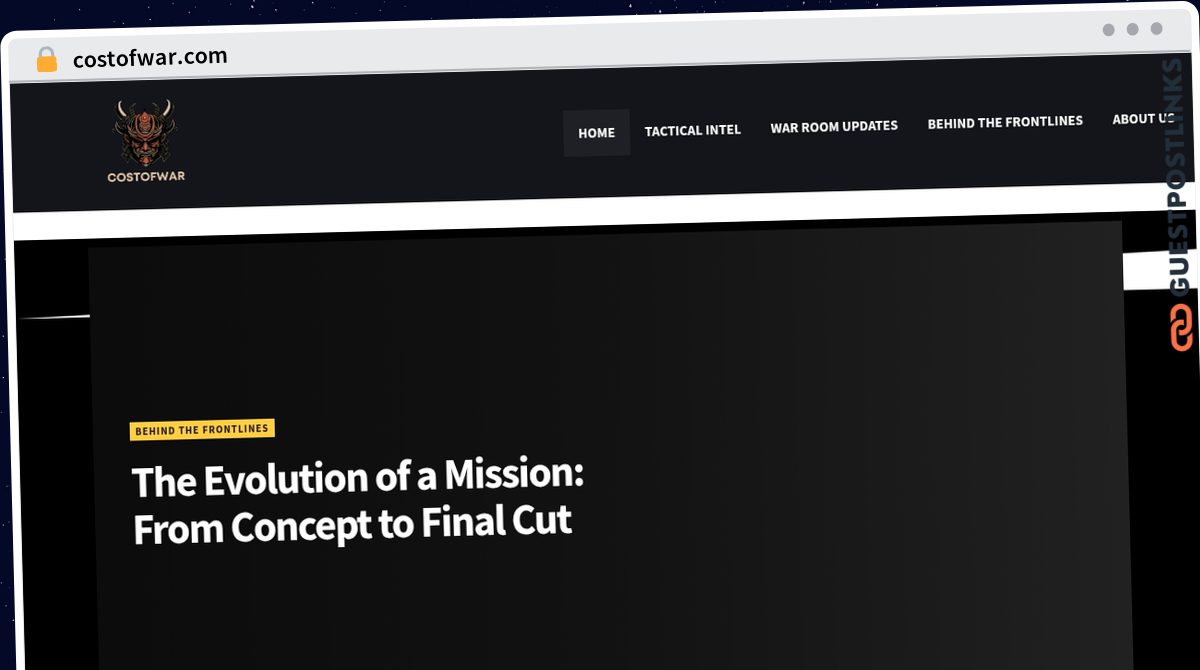 Publish Guest Post on costofwar.com