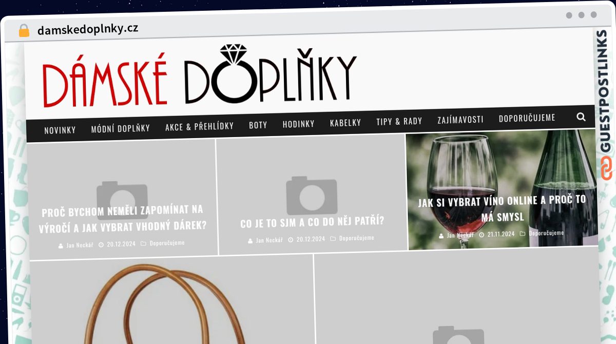 Publish Guest Post on damskedoplnky.cz