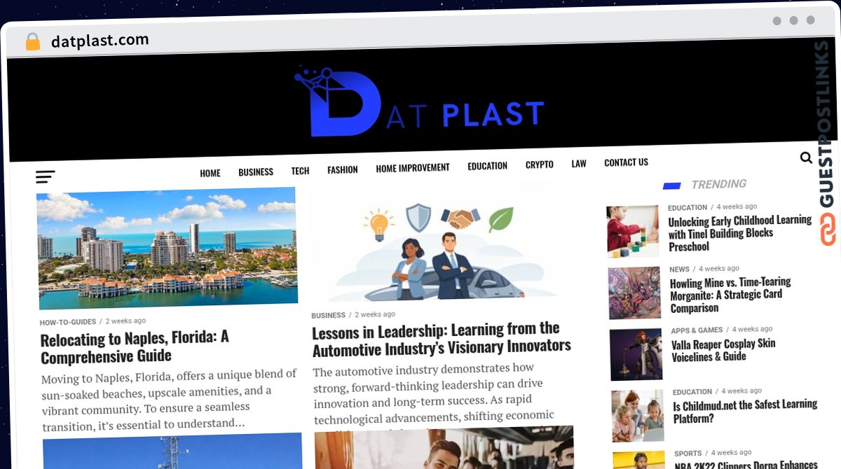 Publish Guest Post on datplast.com