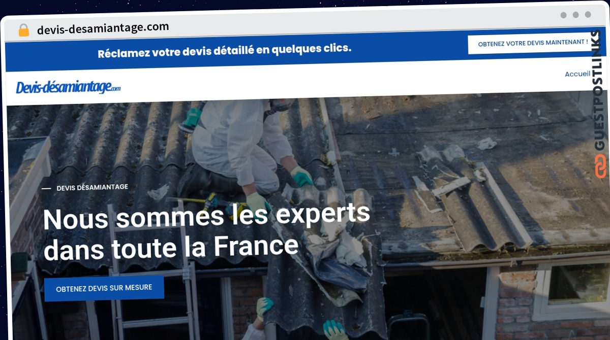 Publish Guest Post on devis-desamiantage.com