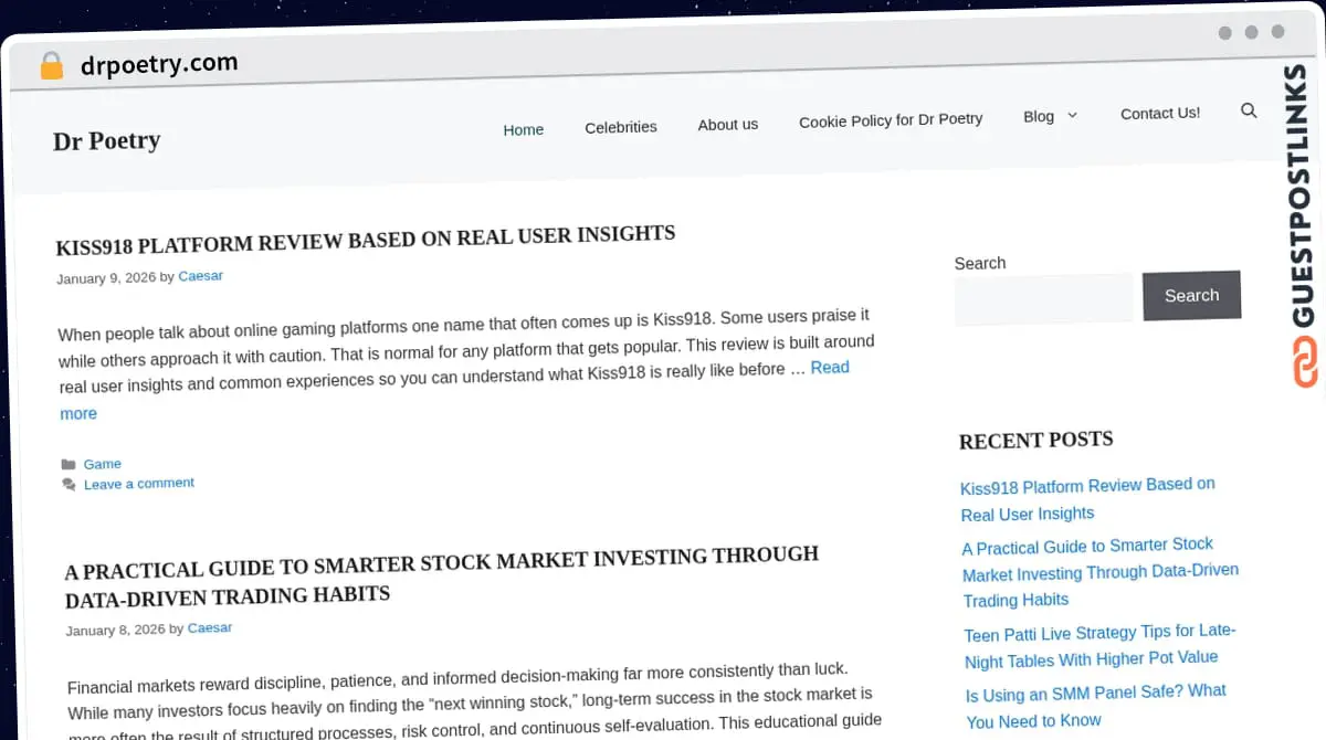 Publish Guest Post on drpoetry.com