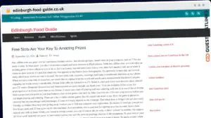Publish Guest Post on edinburgh-food-guide.co.uk
