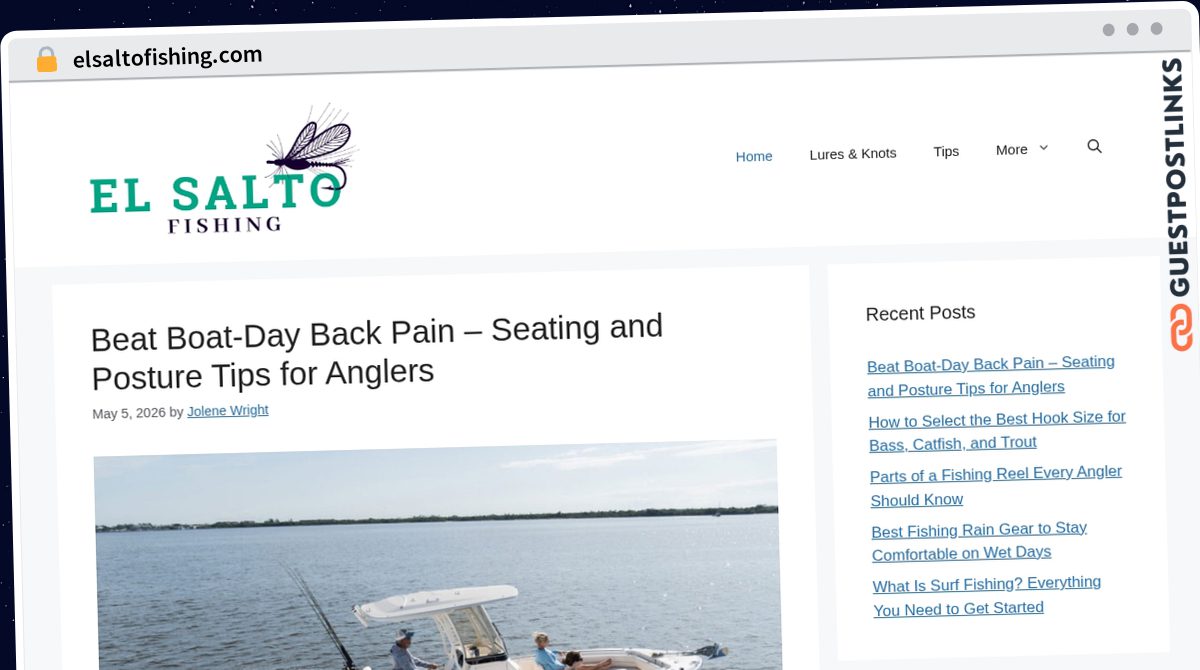 Publish Guest Post on elsaltofishing.com