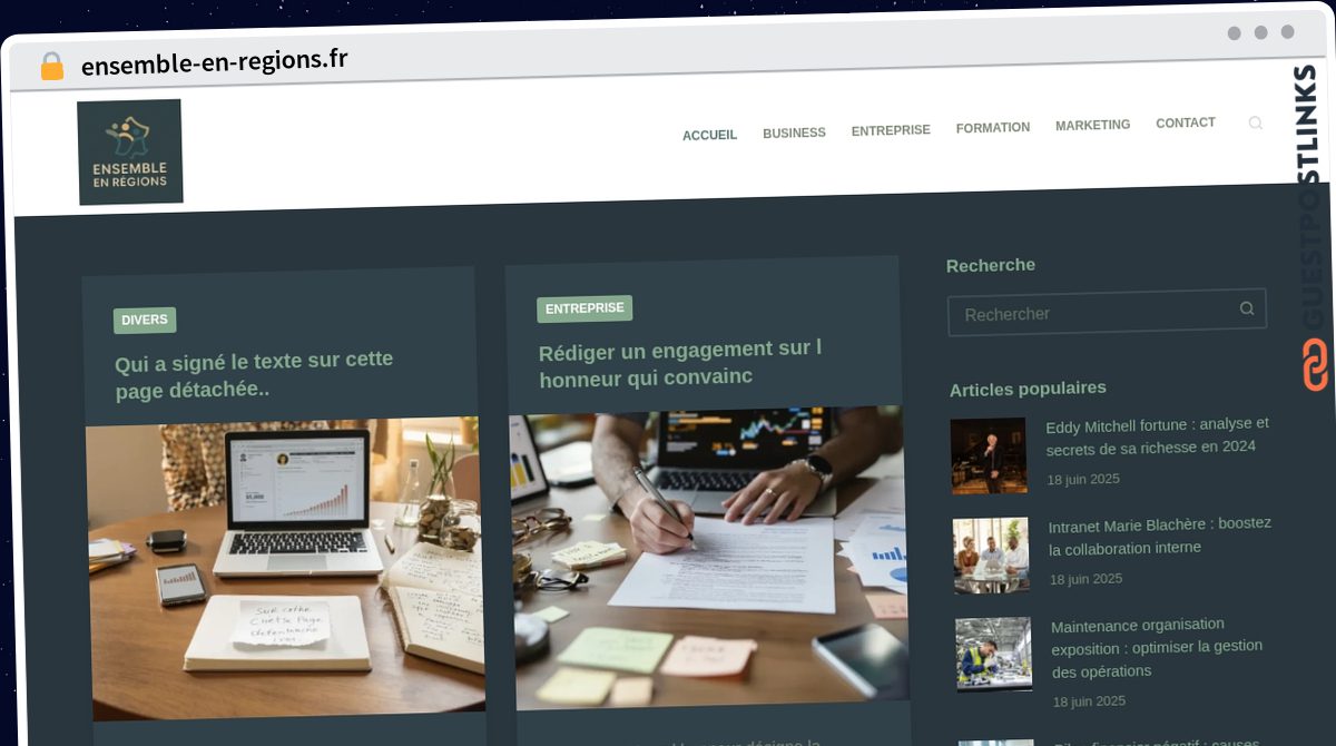 Publish Guest Post on ensemble-en-regions.fr