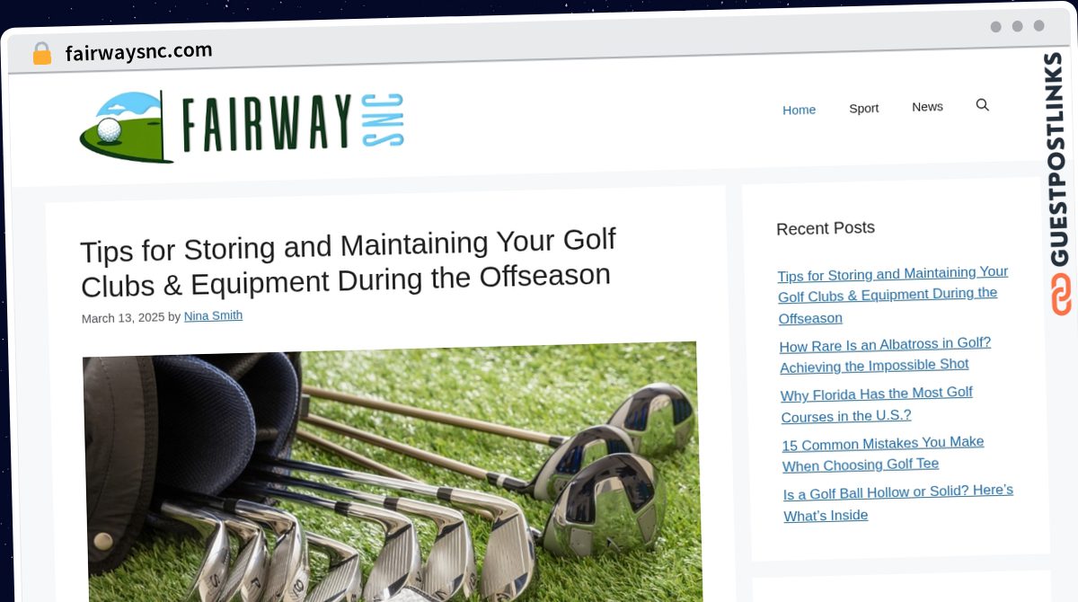 Publish Guest Post on fairwaysnc.com