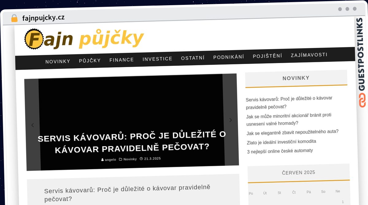 Publish Guest Post on fajnpujcky.cz