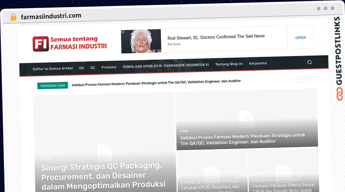 Publish Guest Post on farmasiindustri.com