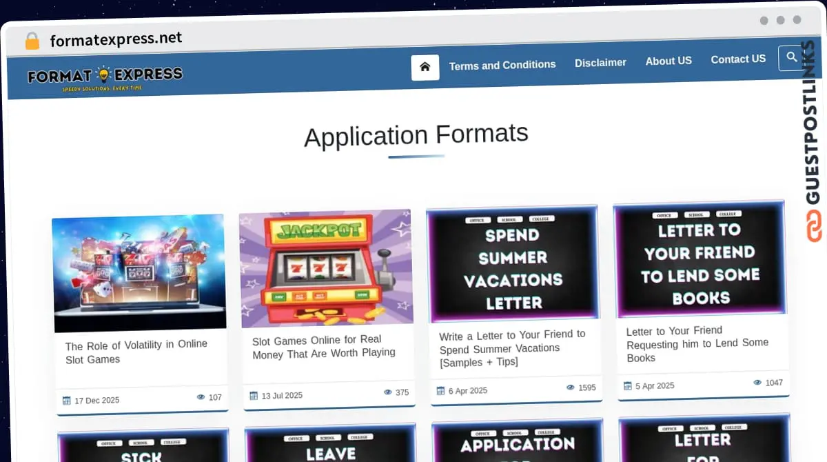 Publish Guest Post on formatexpress.net