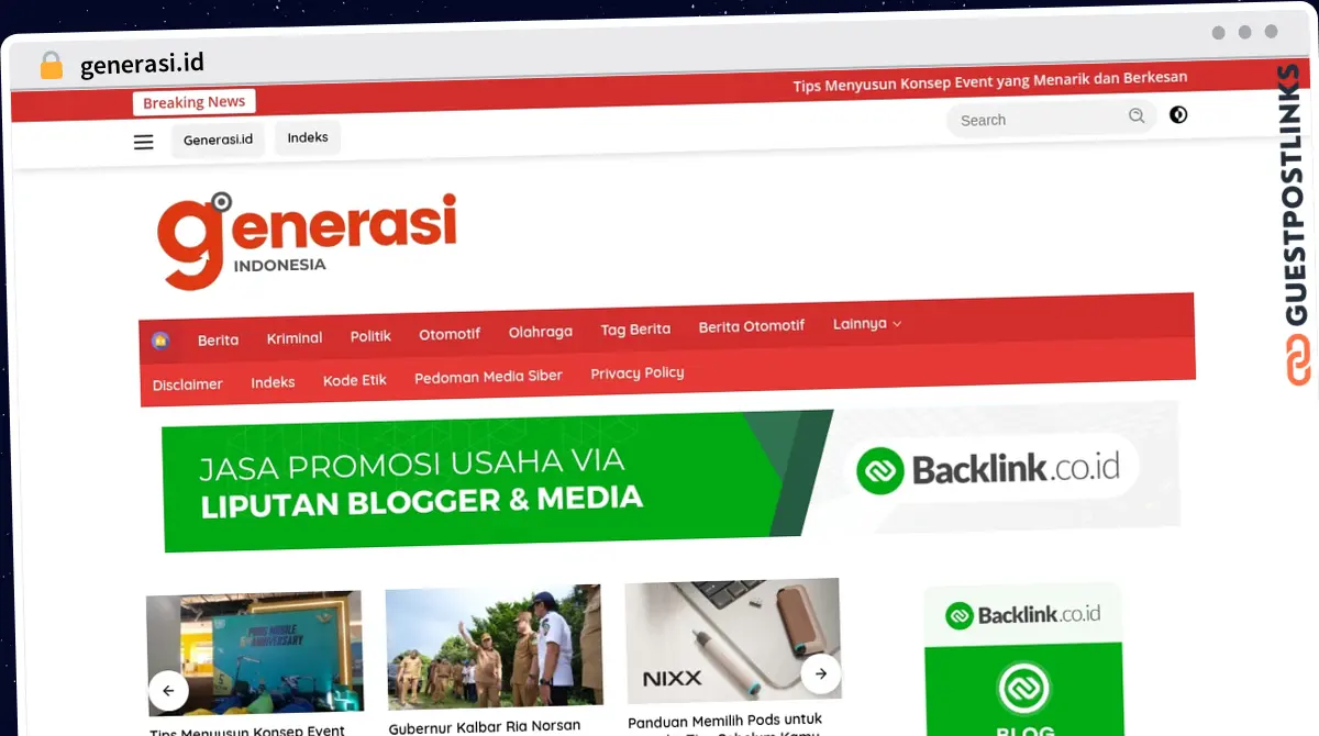Publish Guest Post on generasi.id