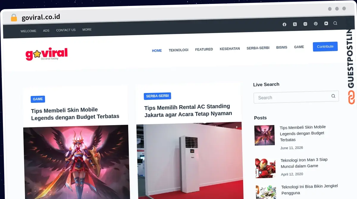 Publish Guest Post on goviral.co.id