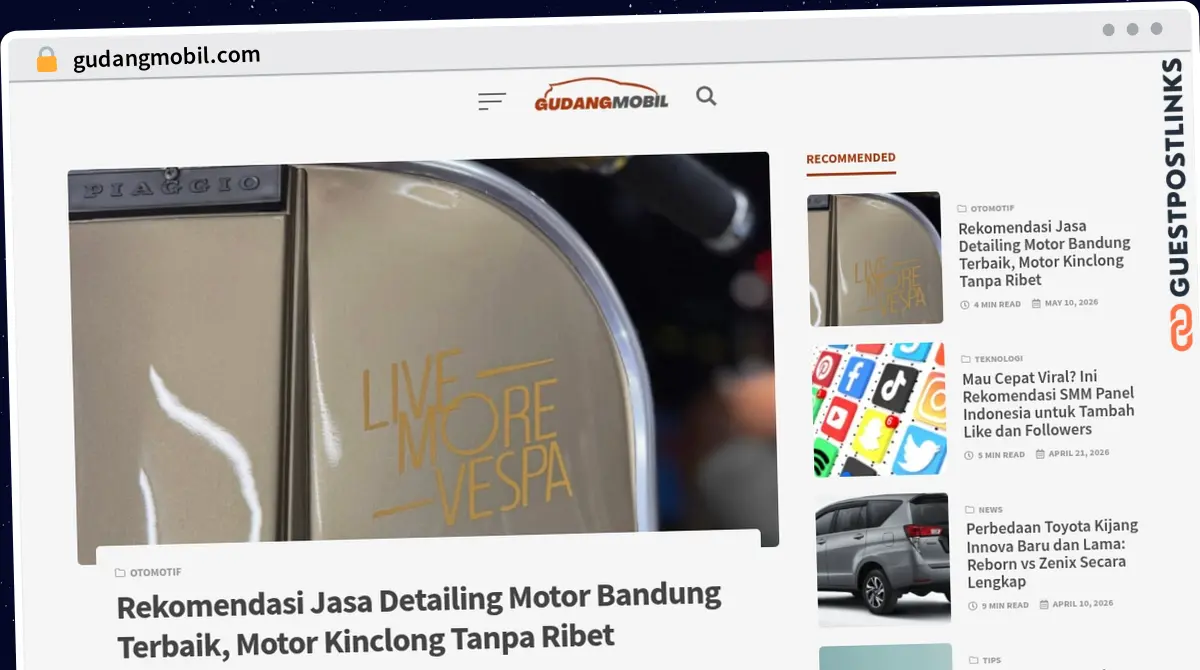 Publish Guest Post on gudangmobil.com