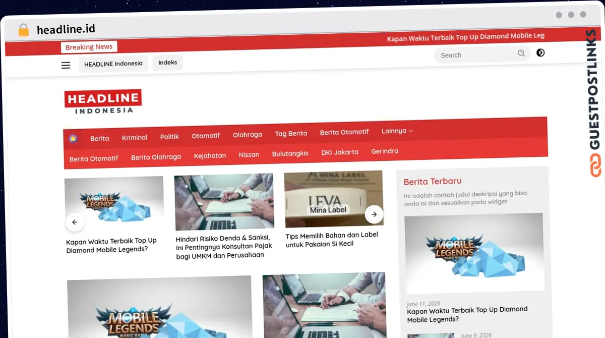 Publish Guest Post on headline.id