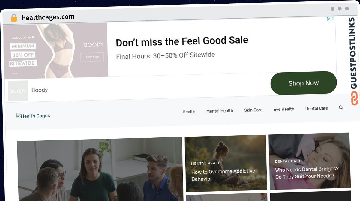 Publish Guest Post on healthcages.com
