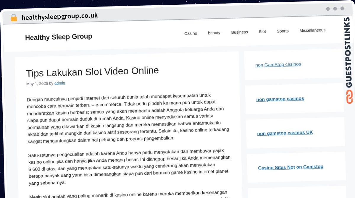 Publish Guest Post on healthysleepgroup.co.uk