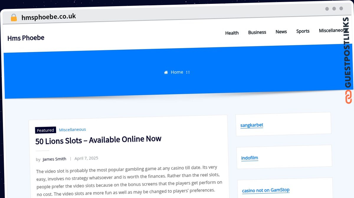 Publish Guest Post on hmsphoebe.co.uk