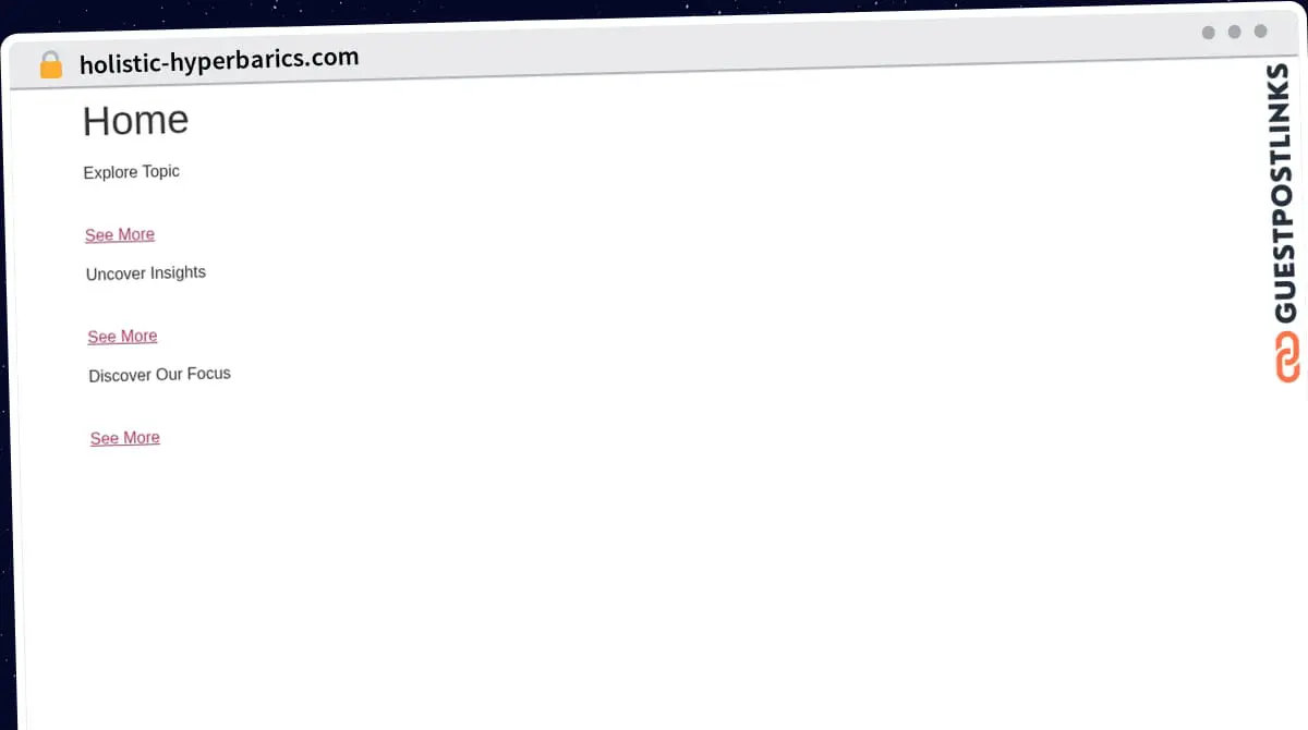 Publish Guest Post on holistic-hyperbarics.com