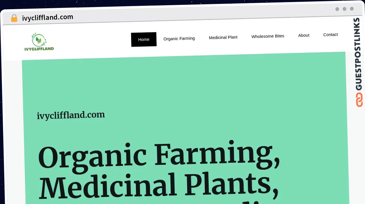 Publish Guest Post on ivycliffland.com