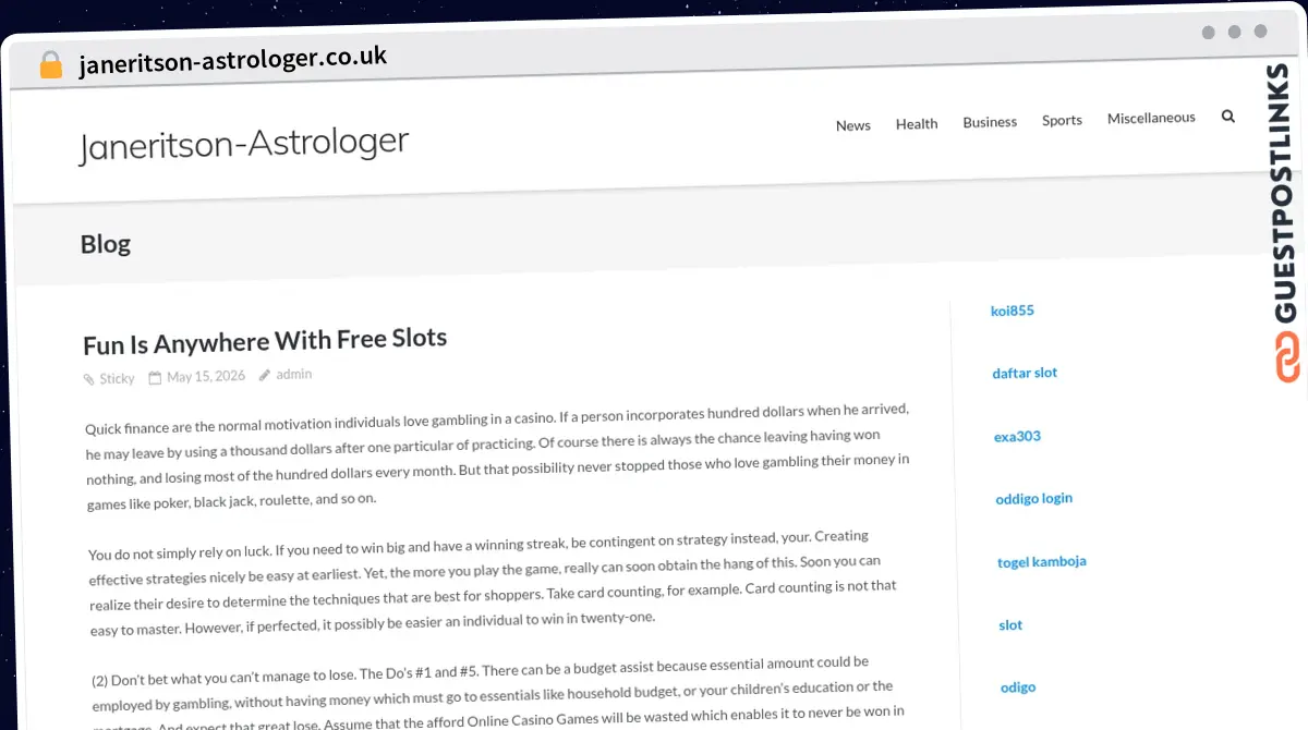 Publish Guest Post on janeritson-astrologer.co.uk