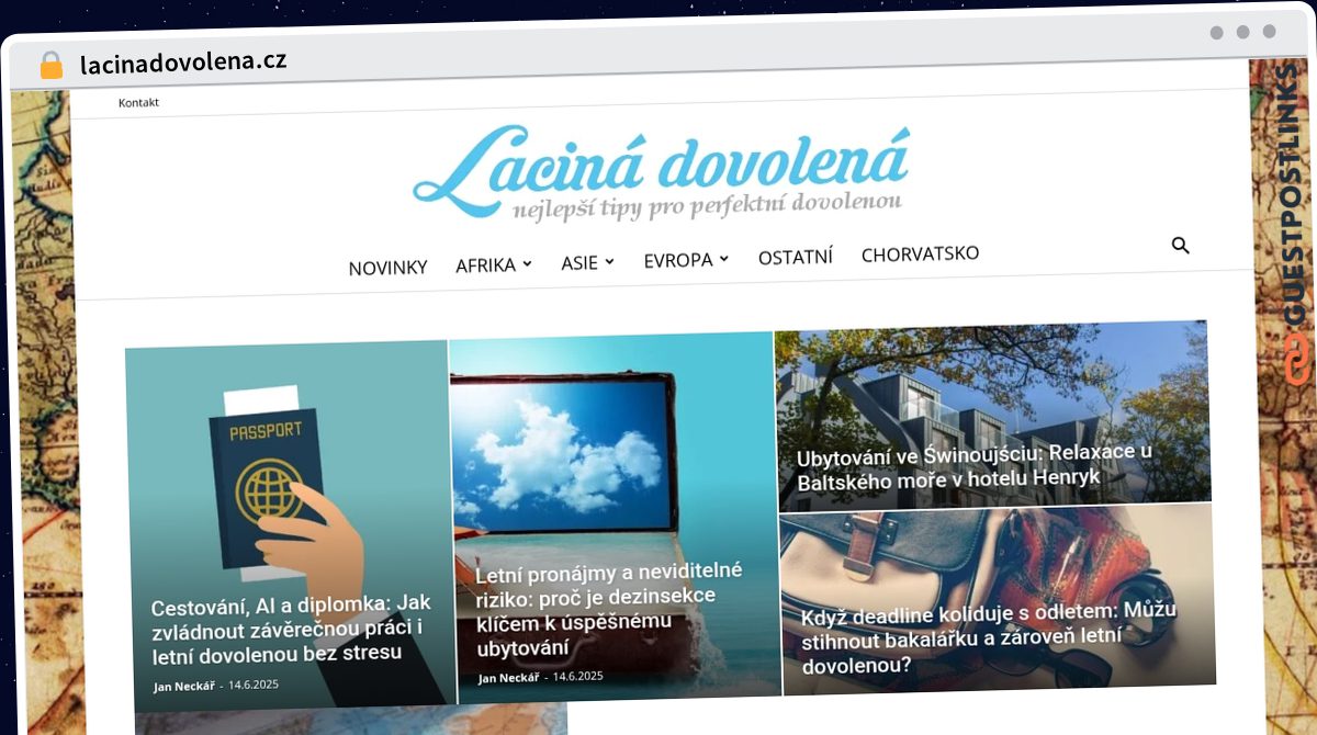 Publish Guest Post on lacinadovolena.cz