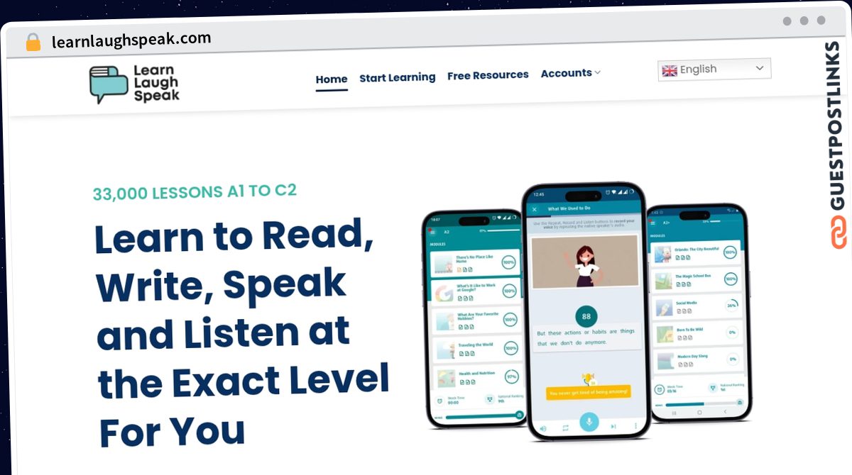 Publish Guest Post on learnlaughspeak.com