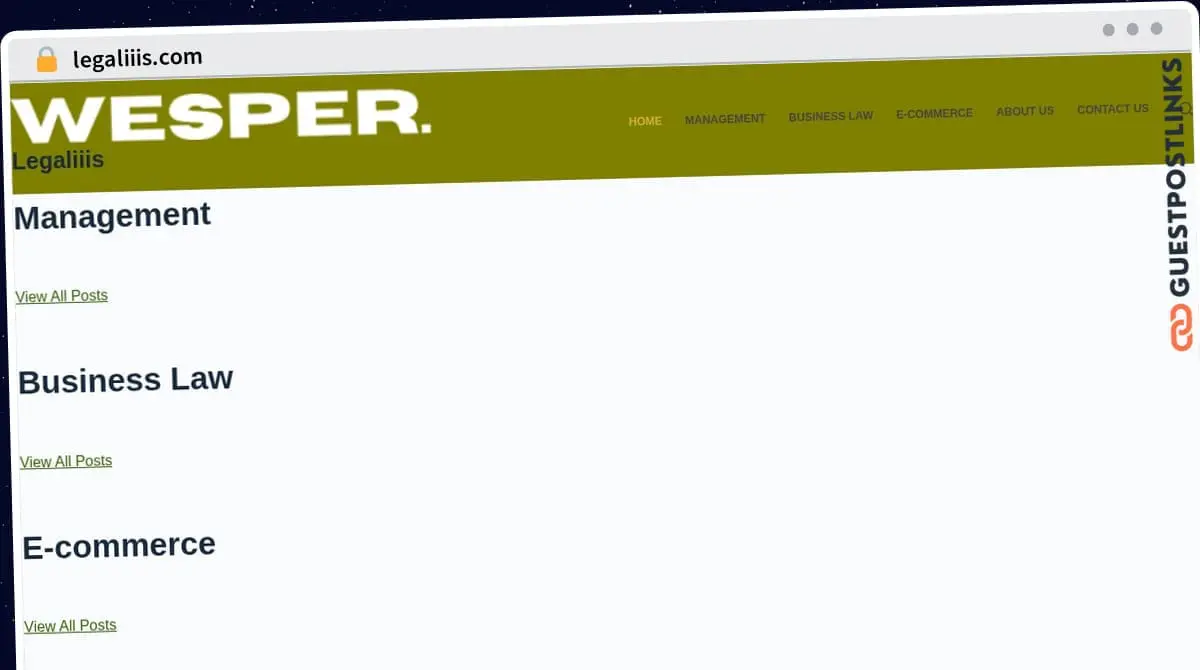 Publish Guest Post on legaliiis.com