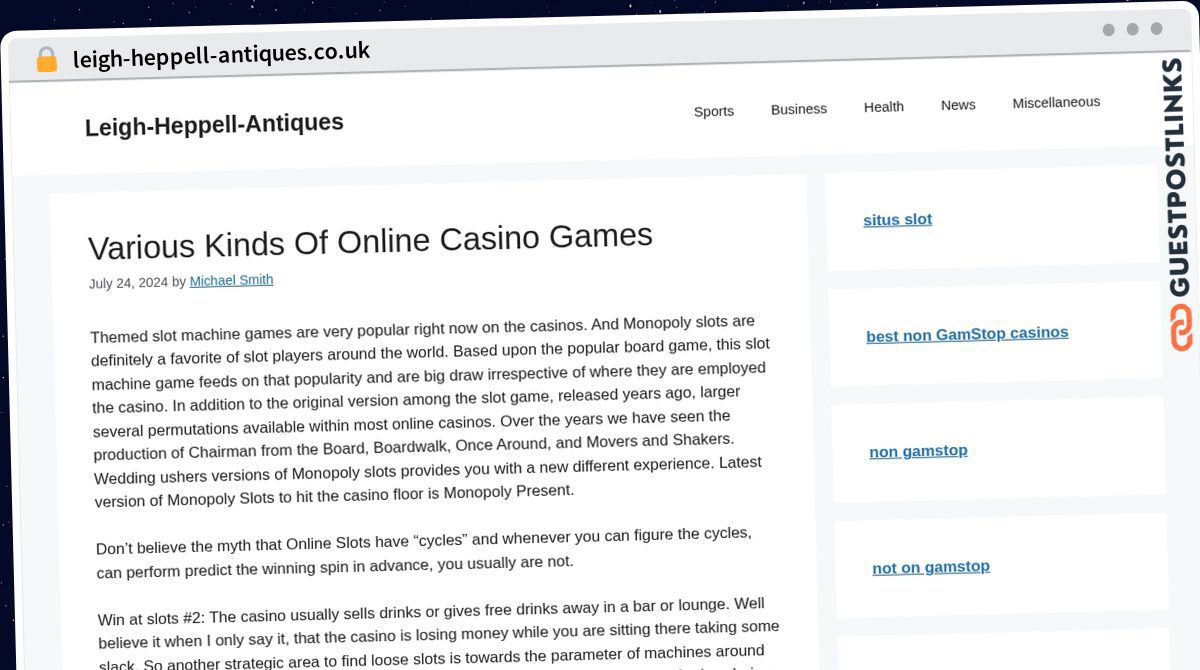 Publish Guest Post on leigh-heppell-antiques.co.uk