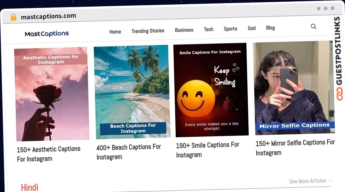 Publish Guest Post on mastcaptions.com