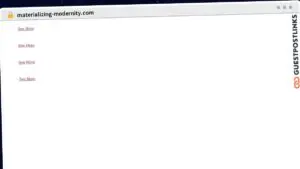 Publish Guest Post on materializing-modernity.com
