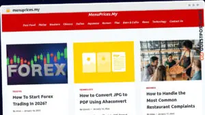 Publish Guest Post on menuprices.my