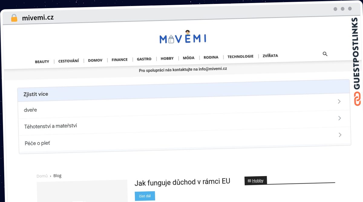 Publish Guest Post on mivemi.cz