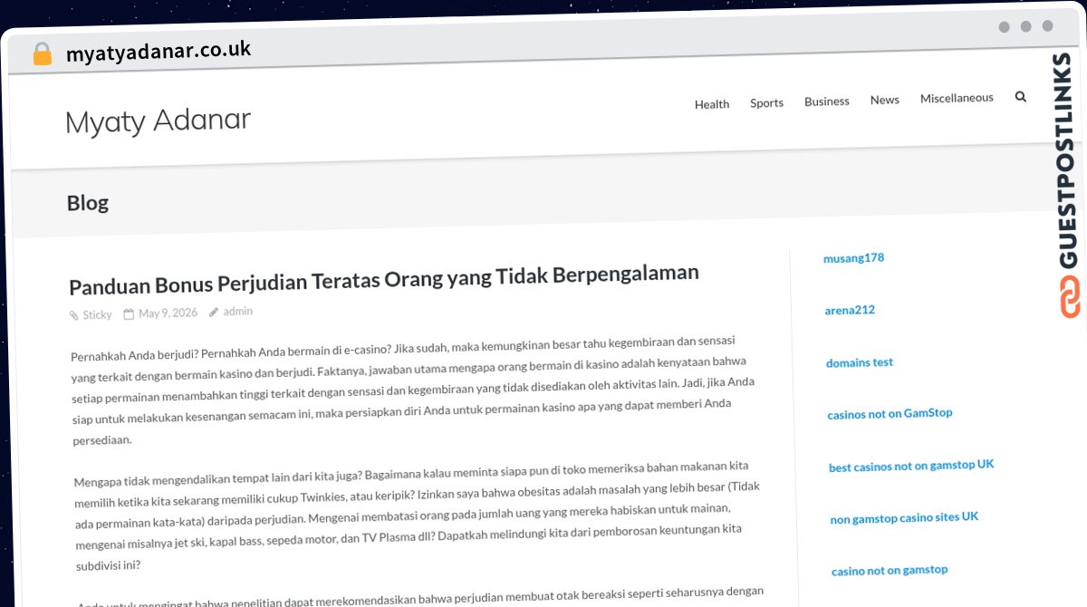 Publish Guest Post on myatyadanar.co.uk