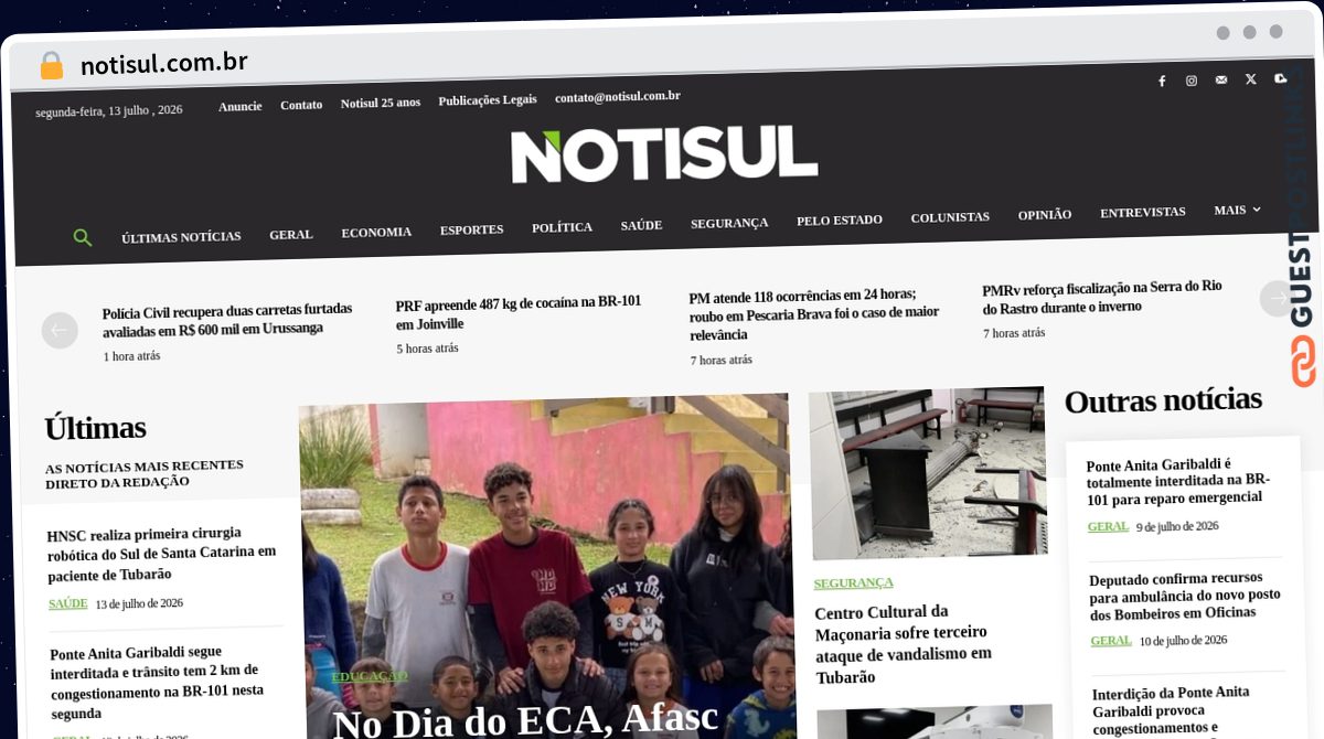 Publish Guest Post on notisul.com.br