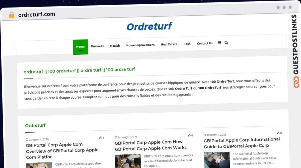 Publish Guest Post on ordreturf.com