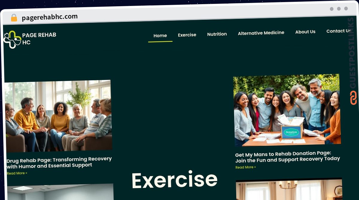 Publish Guest Post on pagerehabhc.com