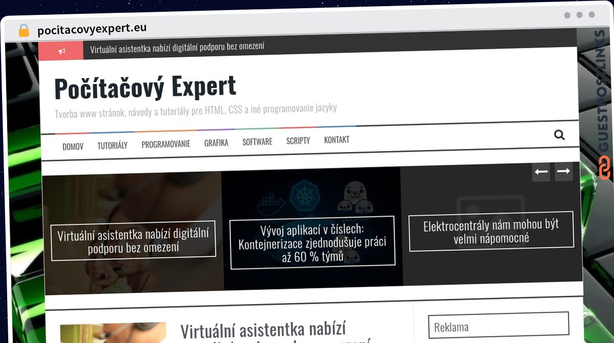 Publish Guest Post on pocitacovyexpert.eu