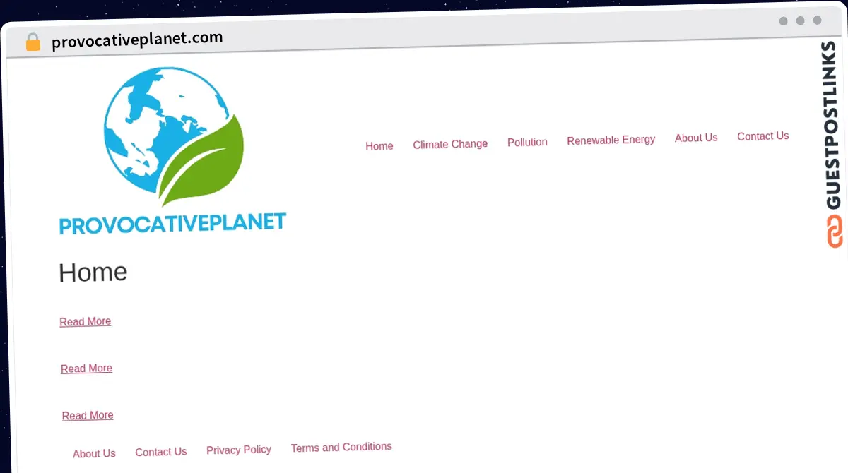 Publish Guest Post on provocativeplanet.com