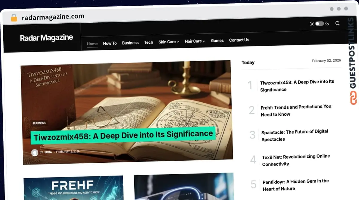 Publish Guest Post on radarmagazine.com