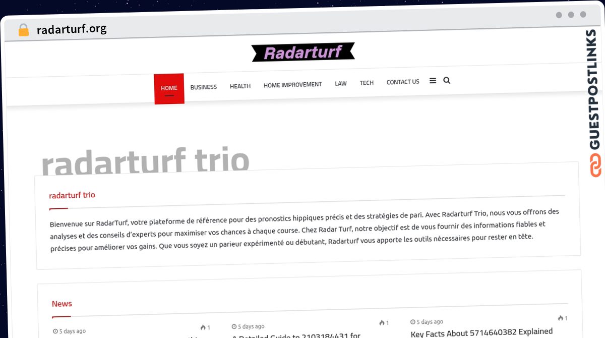 Publish Guest Post on radarturf.org