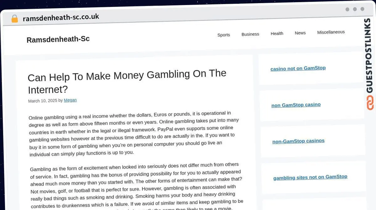 Publish Guest Post on ramsdenheath-sc.co.uk