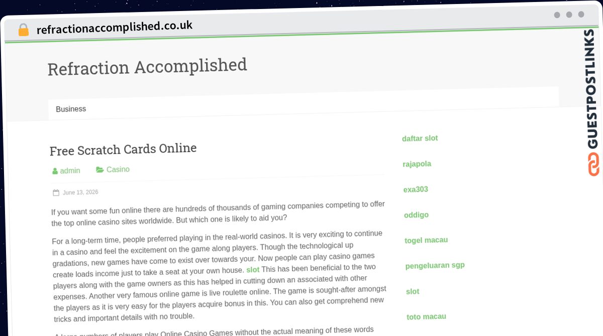 Publish Guest Post on refractionaccomplished.co.uk