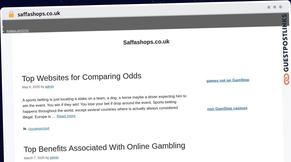 Publish Guest Post on saffashops.co.uk