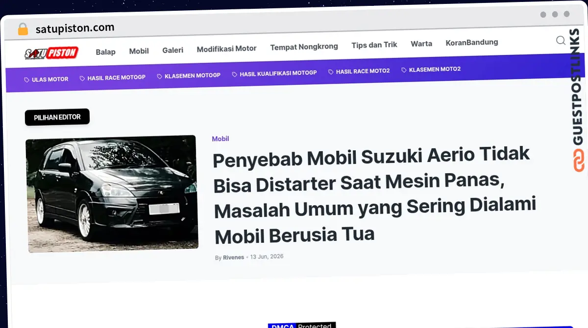 Publish Guest Post on satupiston.com