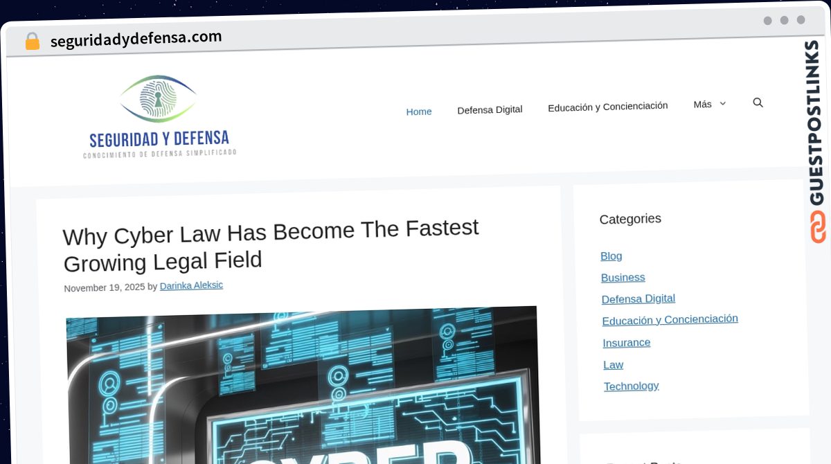 Publish Guest Post on seguridadydefensa.com