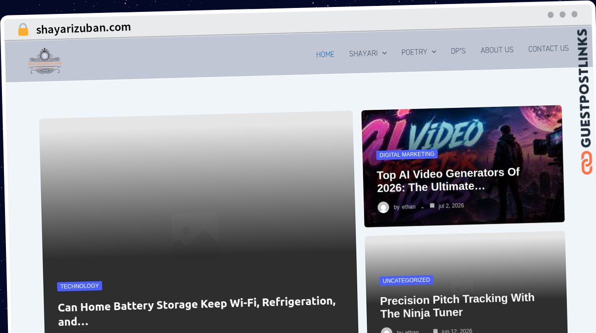 Publish Guest Post on shayarizuban.com