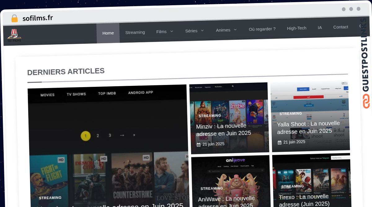 Publish Guest Post on sofilms.fr
