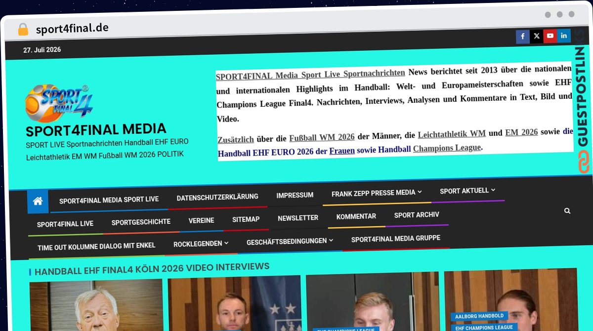 Publish Guest Post on sport4final.de