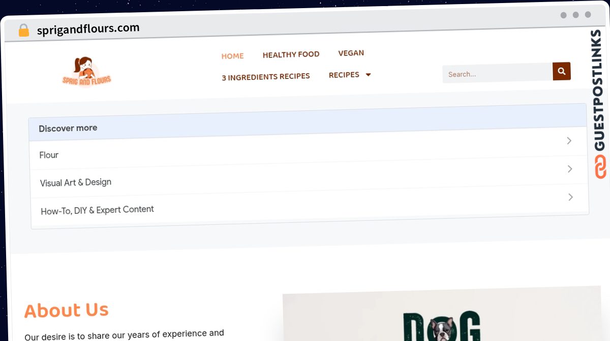 Publish Guest Post on sprigandflours.com