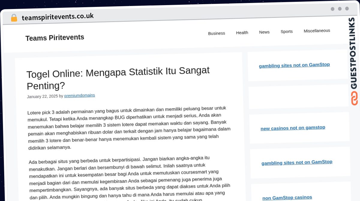 Publish Guest Post on teamspiritevents.co.uk